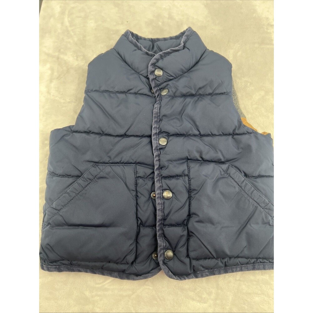 Baby GAP Navy Blue Size 3 Yrs Puffer Vest ColdControl Water Resistant Full Zip